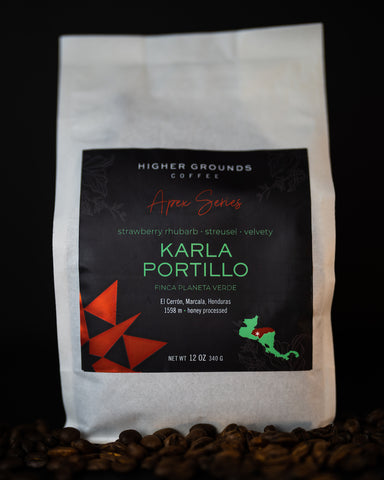 Karla Portillo microlot coffee from Higher Grounds